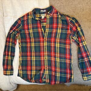 L.L. Bean Multicolor Plaid Flannel Shirt